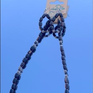 Handmade Wood Beaded Necklace/Earrings Set 🧡